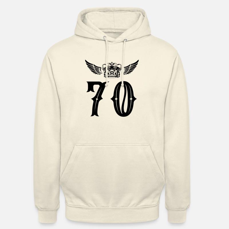 70 Couronne de numéros - Sweat-shirt à capuche unisexe - vanille