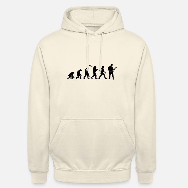 evolution guitariste - Sweat-shirt à capuche unisexe - vanille