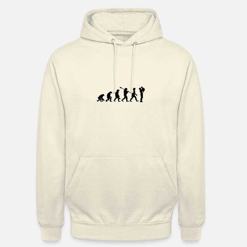 évolution, père, - Sweat-shirt à capuche unisexe - vanille