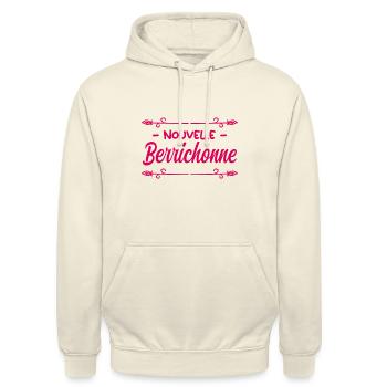 Nouvelle Berrichonne. - Sweat-shirt à capuche unisexe - vanille - Devant - Alina (178cm) & Michal (187cm)