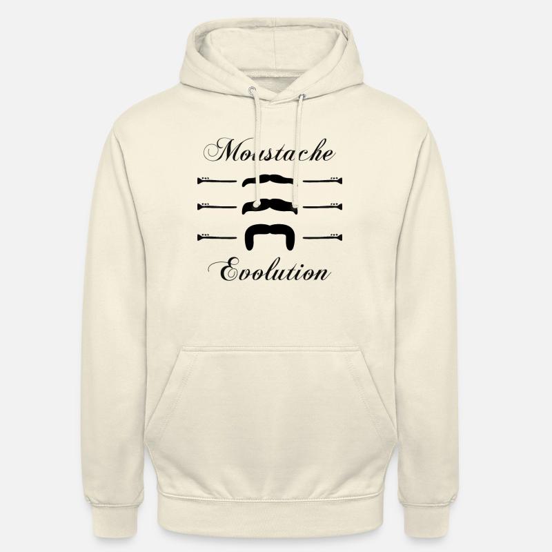 moustaches évolution, Idée cadeau d'élégance. - Sweat-shirt à capuche unisexe - vanille