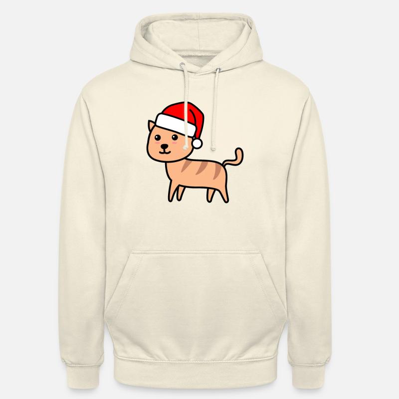 Cat Comic Noël Noël - Sweat-shirt à capuche unisexe - vanille