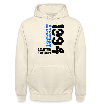 1994 August Limited Edition 29. Geburtstag Outfit - Unisex Hoodie - Vanille-Milchshake - Vorne - Alina (178cm) & Michal (187cm)