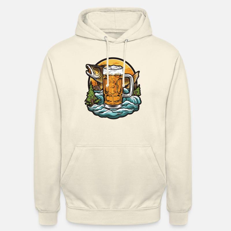 Pêche Bière Pêche - Sweat-shirt à capuche unisexe - vanille