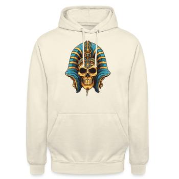 Pharao Totenkopf - Unisex Hoodie - Vanille-Milchshake - Vorne - Alina (178cm) & Michal (187cm)