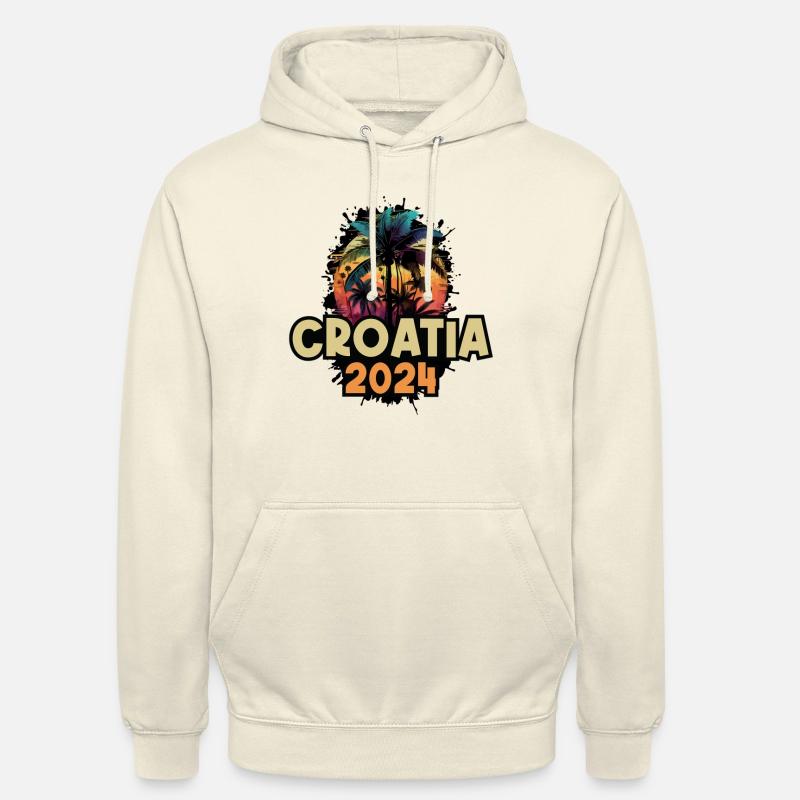 Croatie 2024 Vacances Dire - Sweat-shirt à capuche unisexe - vanille
