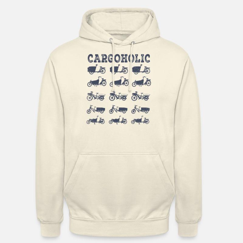 Cargoholic Vélo Cargo Cargobike - Sweat-shirt à capuche unisexe - vanille