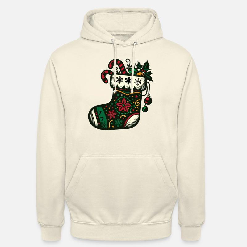 Bas de Noël - Sweat-shirt à capuche unisexe - vanille