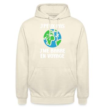 Voyage Humour vacances - Sweat-shirt à capuche unisexe - vanille - Devant - Alina (178cm) & Michal (187cm)