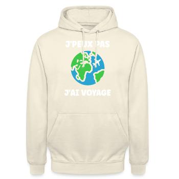 Voyage Humour vacances - Sweat-shirt à capuche unisexe - vanille - Devant - Alina (178cm) & Michal (187cm)