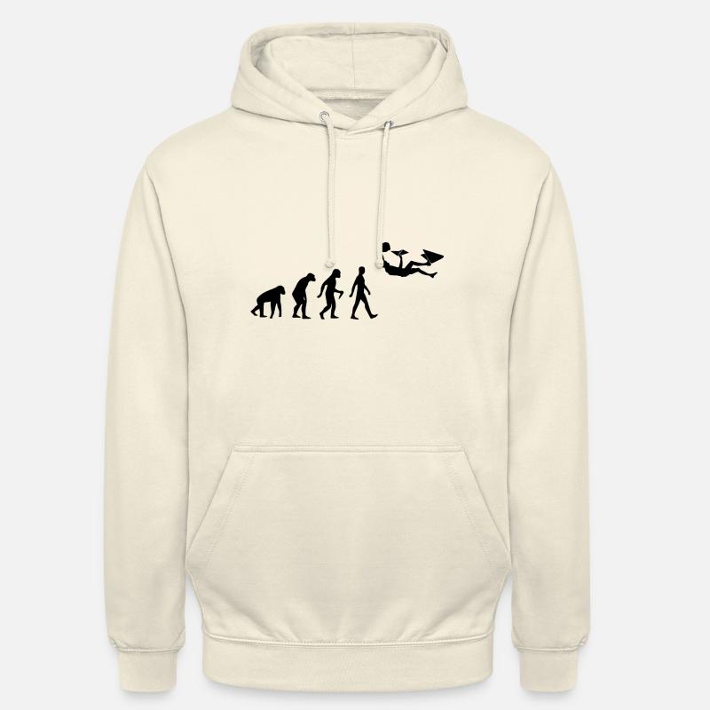 Bouldern Klettern Evolution - Unisex Hoodie - Vanille-Milchshake