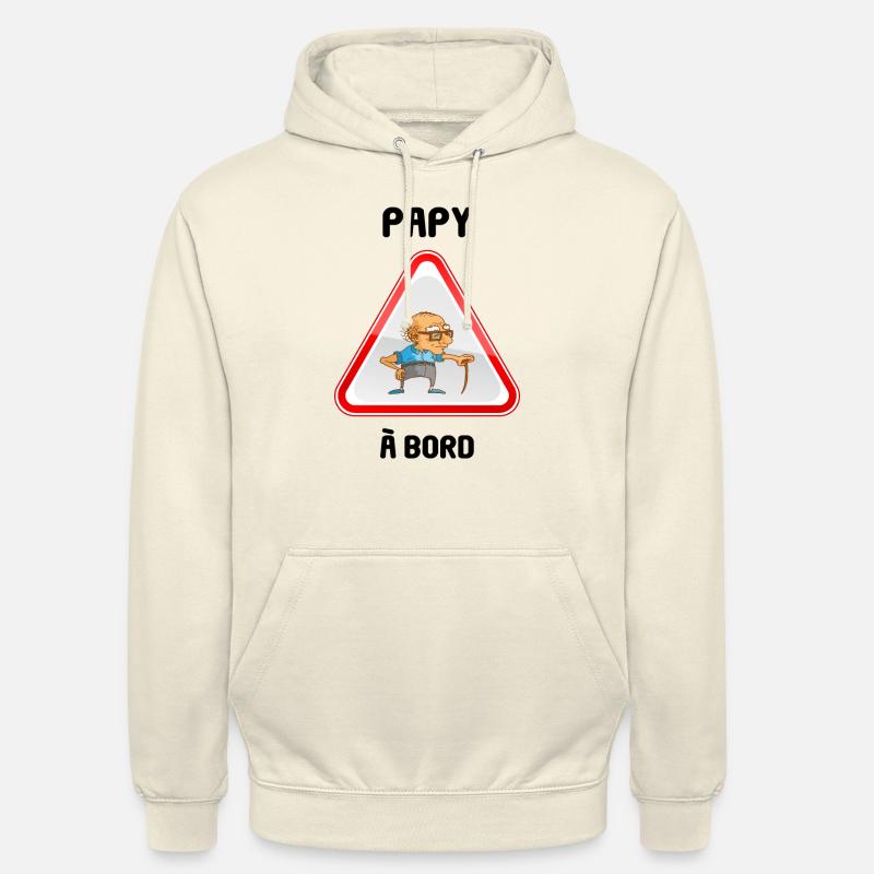 Papy à bord de ce super cadeau pour un super papy - Sweat-shirt à capuche unisexe - vanille