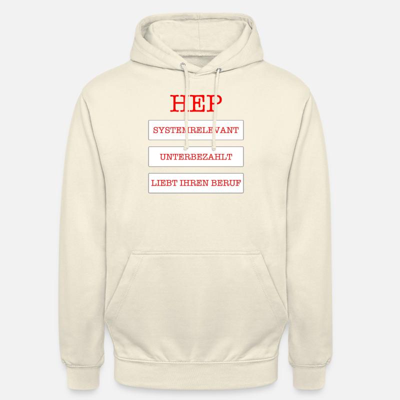 Heilerziehungspfleger Systemrelevant - Unisex Hoodie - Vanille-Milchshake