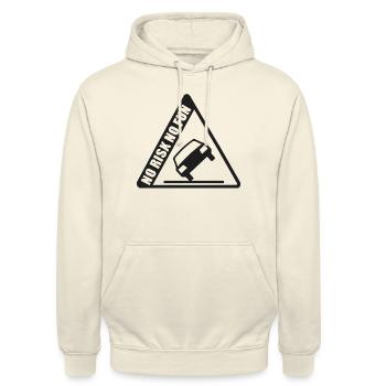 Kein Risiko, kein Spaß, lustiges Geschenk, Autotuning - Unisex Hoodie - Vanille-Milchshake - Vorne - Alina (178cm) & Michal (187cm)