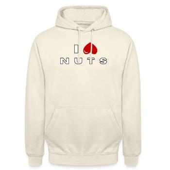 Ich hasse Nüsse - Unisex Hoodie - Vanille-Milchshake - Vorne - Alina (178cm) & Michal (187cm)