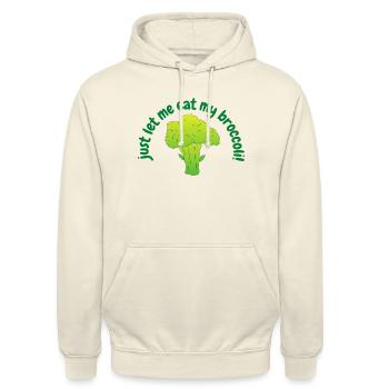 Brocoli - Sweat-shirt à capuche unisexe - vanille - Devant - Alina (178cm) & Michal (187cm)