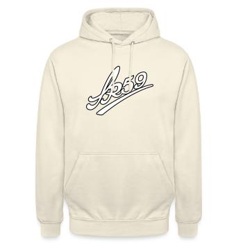 IWL SR59 Berlin Logo (2c) - Unisex Hoodie - Vanille-Milchshake - Vorne - Alina (178cm) & Michal (187cm)