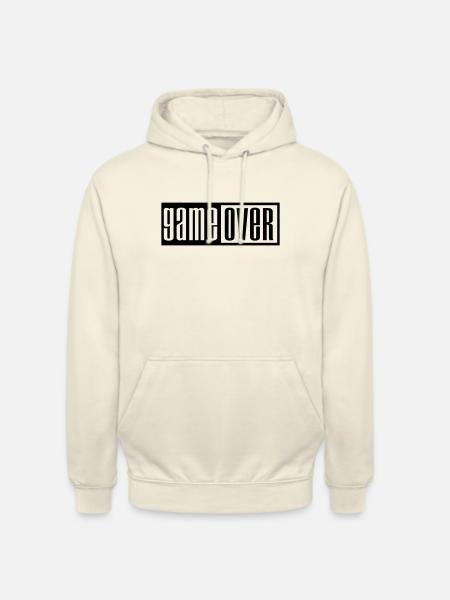 game over outline - Unisex Hoodie - vanilla