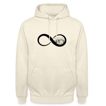 Infinity et Camping 1 - - Sweat-shirt à capuche unisexe - vanille - Devant - Alina (178cm) & Michal (187cm)