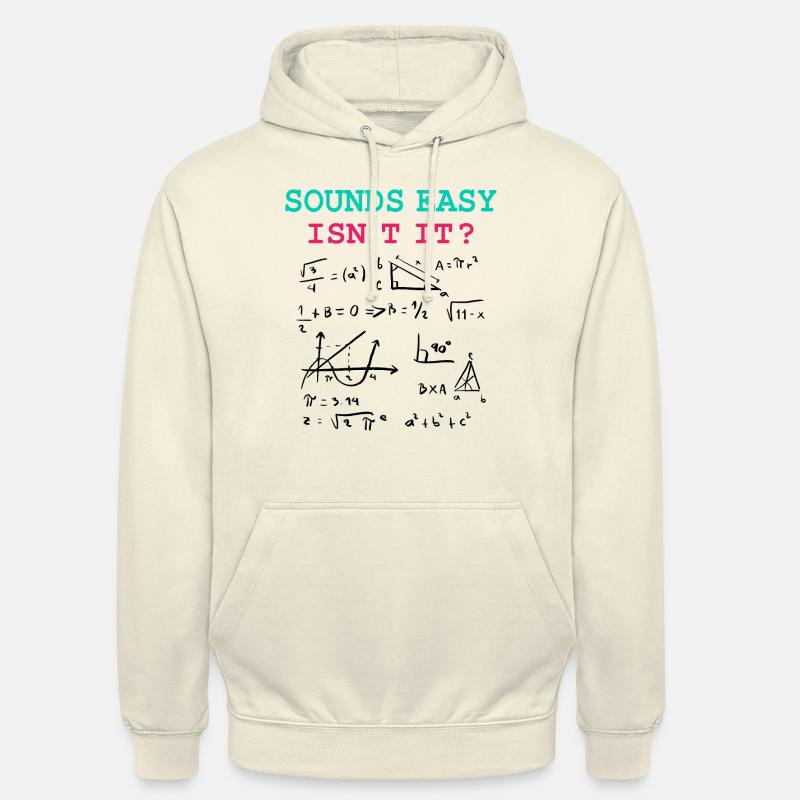 Funny Math Jokes, Physics and Math Formulas - Unisex Hoodie - vanilla