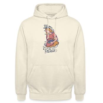 Blühen Sie dort, wo Sie gepflanzt sind - Unisex Hoodie - Vanille-Milchshake - Vorne - Alina (178cm) & Michal (187cm)