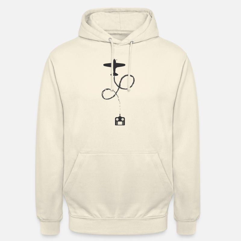Conception de pilote d'avion modèle - Sweat-shirt à capuche unisexe - vanille