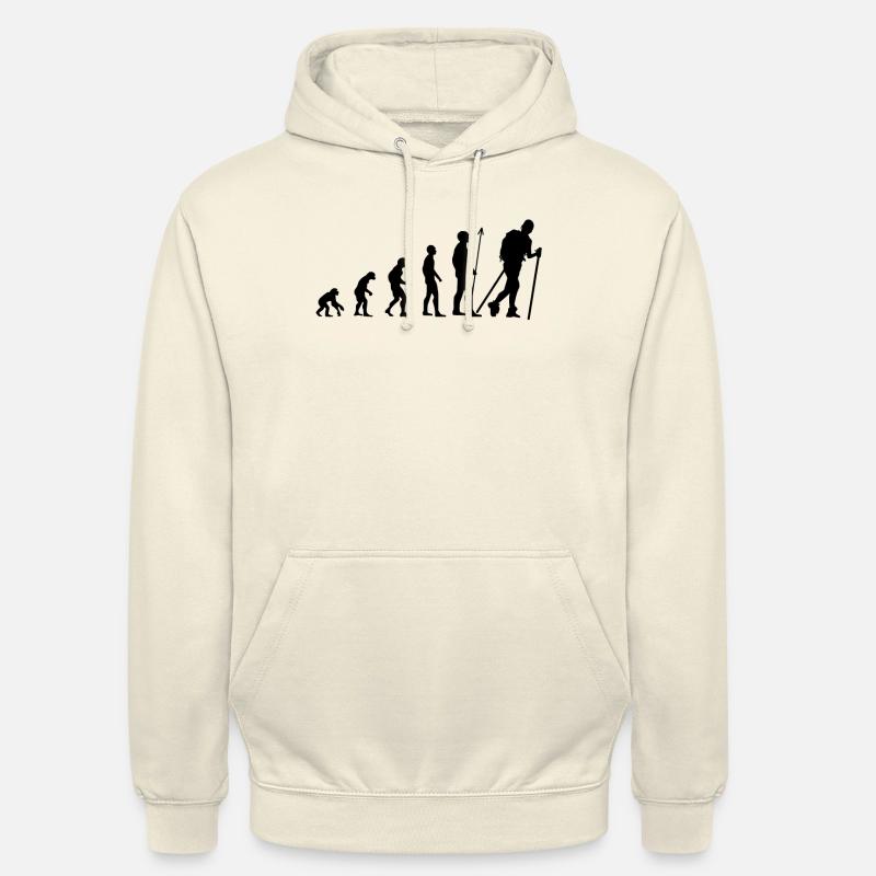 Wandern: Das Endstadium der Evolution - Unisex Hoodie - Vanille-Milchshake