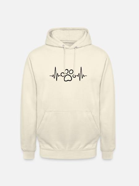 Pfote Herzschlag - Unisex Hoodie - Vanille-Milchshake