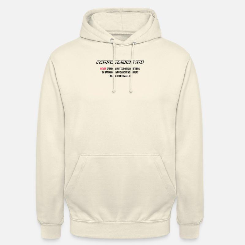 Funny automation, programming, computer science - Unisex Hoodie - vanilla