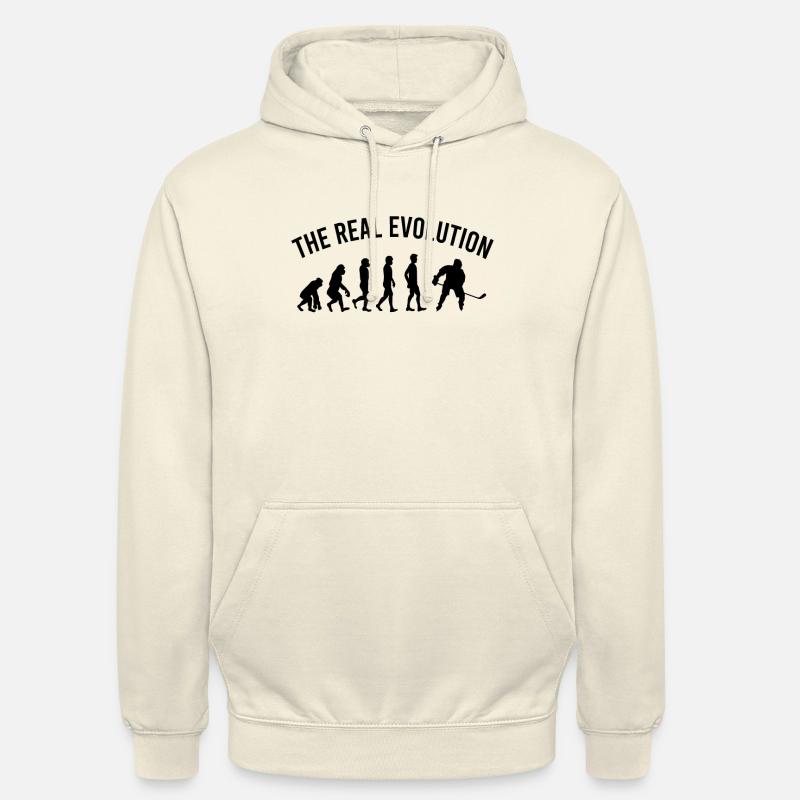 Ice Hockey Evolution - Unisex Hoodie - vanilla