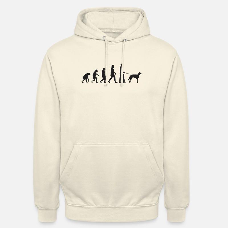 Saluki Evolution Persischer Windhund Geschenk - Unisex Hoodie - Vanille-Milchshake