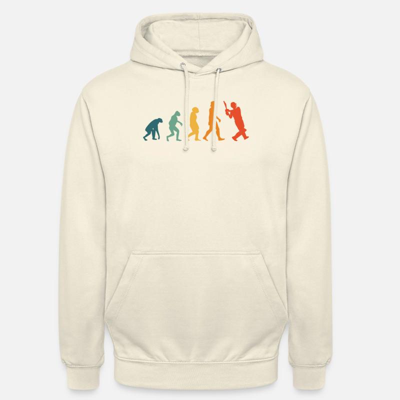 Cricket Evolution Retro Cricketer - Unisex Hoodie - vanilla