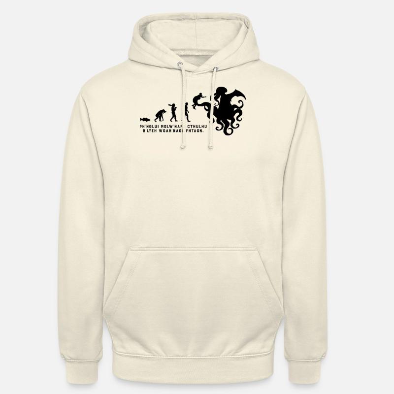 Cthulhu Evolution Lovecraft Necronomicon - Sweat-shirt à capuche unisexe - vanille