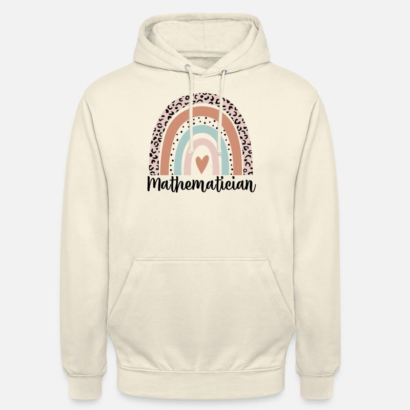 Mathématicien Rainbow Leopard Drôle de mathématicien - Sweat-shirt à capuche unisexe - vanille