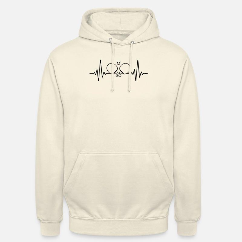 Ping Pong Herzfrequenz und Lebensstil - Unisex Hoodie - Vanille-Milchshake
