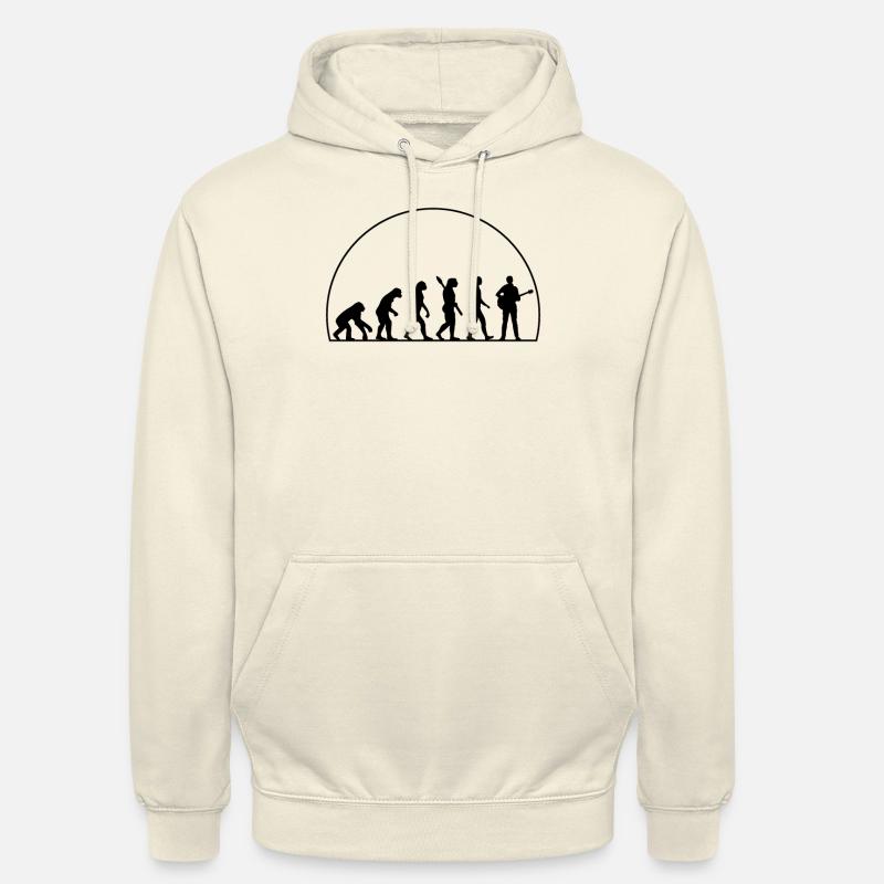 Évolution Du Guitare - Sweat-shirt à capuche unisexe - vanille