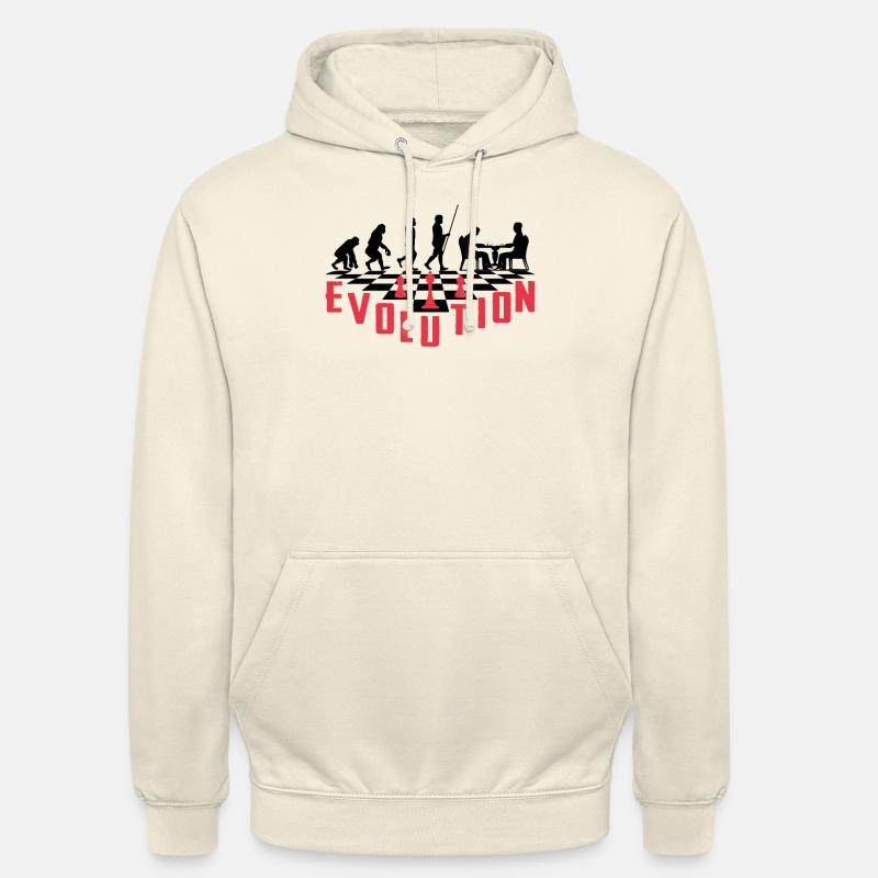 L'évolution Des Échecs - Sweat-shirt à capuche unisexe - vanille