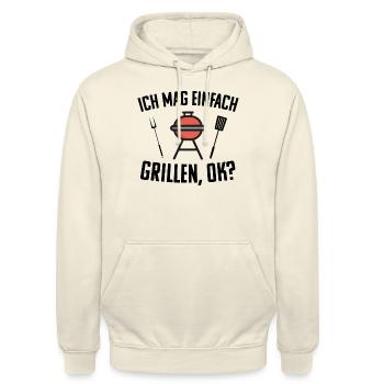 Grillen Grill Lustige Sprüche - Unisex Hoodie - Vanille-Milchshake - Vorne - Alina (178cm) & Michal (187cm)