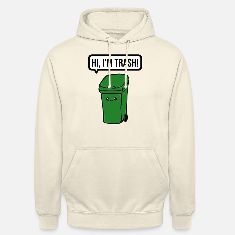 Garbage Drôle d’humour - Sweat-shirt à capuche unisexe - vanille