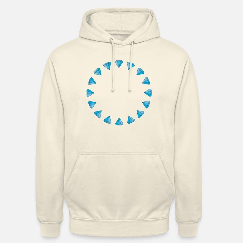 Diamond Pattern Circle - Unisex Hoodie - vanilla