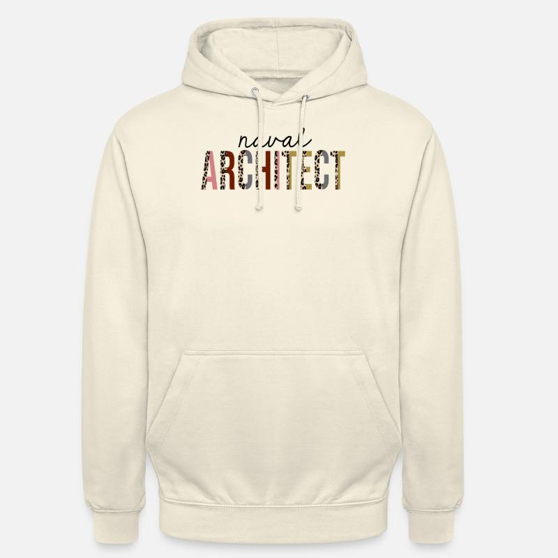 Architecte naval Leopard Print Drôle - Sweat-shirt à capuche unisexe - vanille