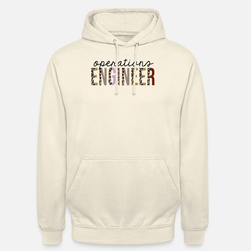Operations engineer Leopard Print Funny - Unisex Hoodie - vanilla