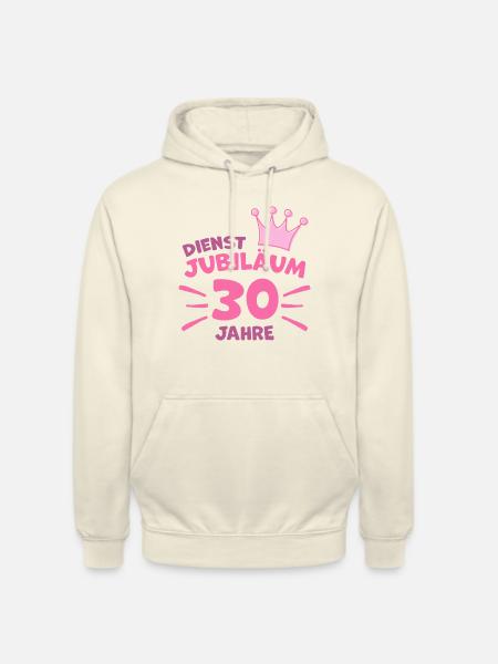 Dienstjubiläum 30 Jahre Firmenjubiläum Glückwunsch - Unisex Hoodie - Vanille-Milchshake