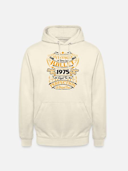 Juli 1975 Humor fødselsdagsgave - Hættetrøje unisex - vaniljemilkshake
