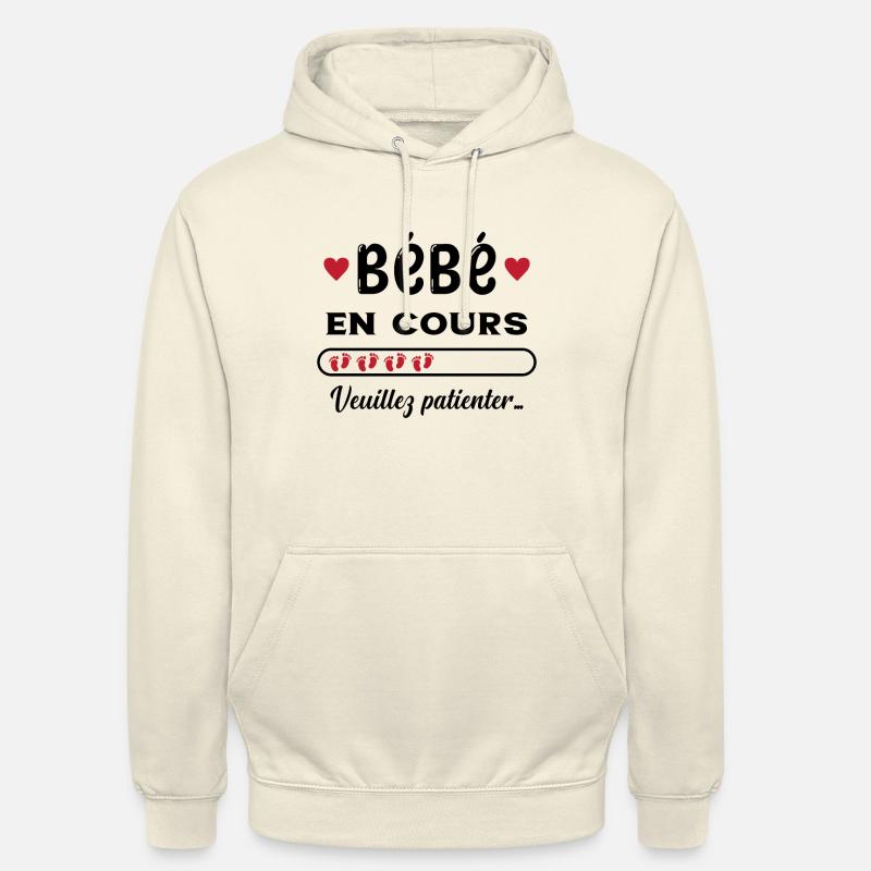 Bébé en cours - Sweat-shirt à capuche unisexe - vanille
