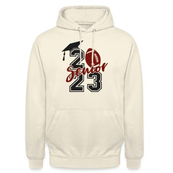 Football 2023 Senior - Sweat-shirt à capuche unisexe - vanille - Devant - Alina (178cm) & Michal (187cm)