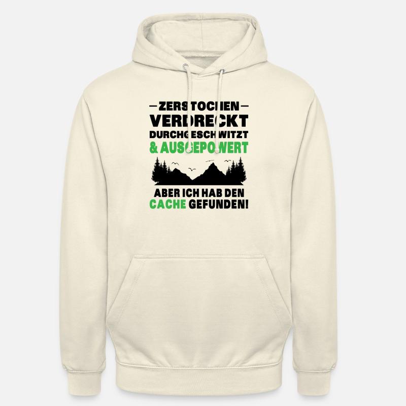 Gecache Geocaching Hobby Cache - Unisex Hoodie - Vanille-Milchshake