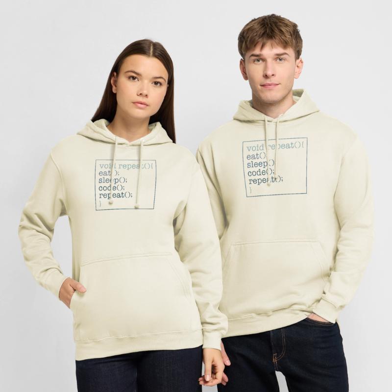 Chemise de programmeur, Void Repeat Eat Sleep Code Sweat-shirt à capuche unisexe