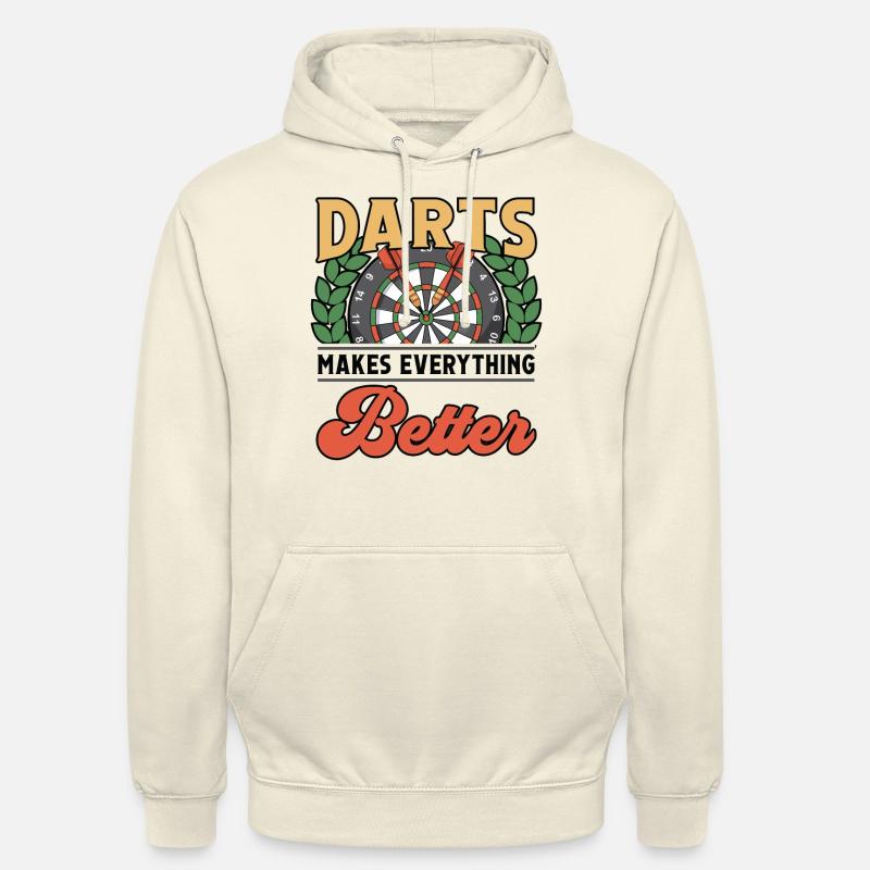 Darts makes everything better - Unisex Hoodie - Vanille-Milchshake