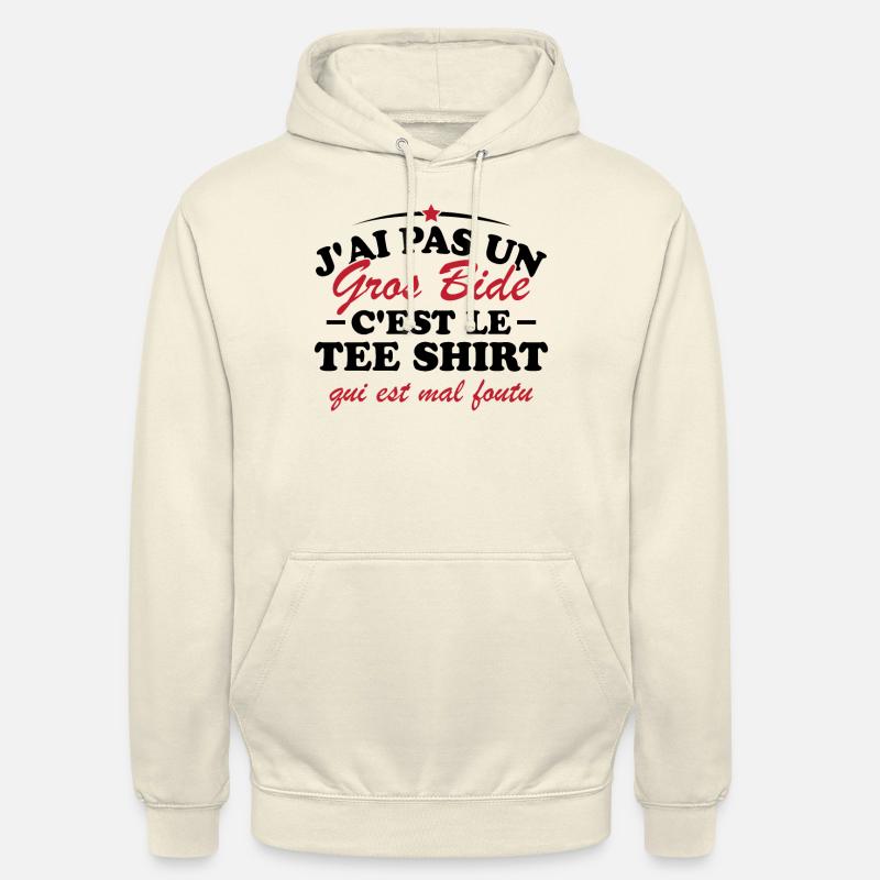 J'ai pas un gros bide - Sweat-shirt à capuche unisexe - vanille